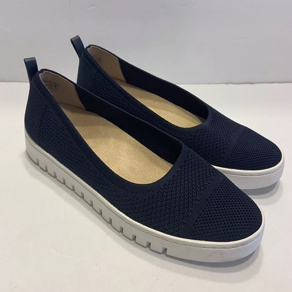 Vionic Shoes - Vionic Women's Uptown Skimmer Knit Slip-ons Loafer Flats Black Sz 7.5